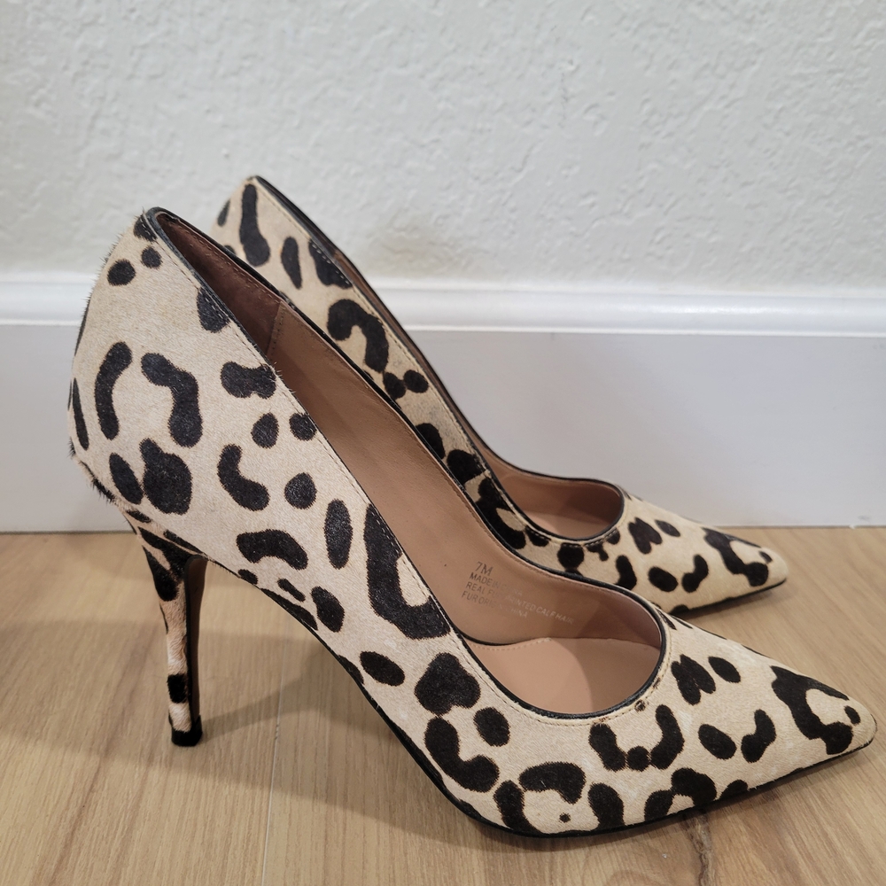 New Linea Paolo Leopard Print Heels | Size 7